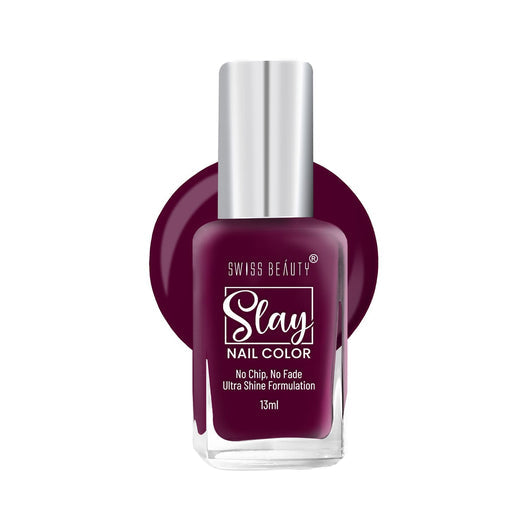 Swiss Beauty Slay Nail Colour � The Purple|13 ml|MRP 129