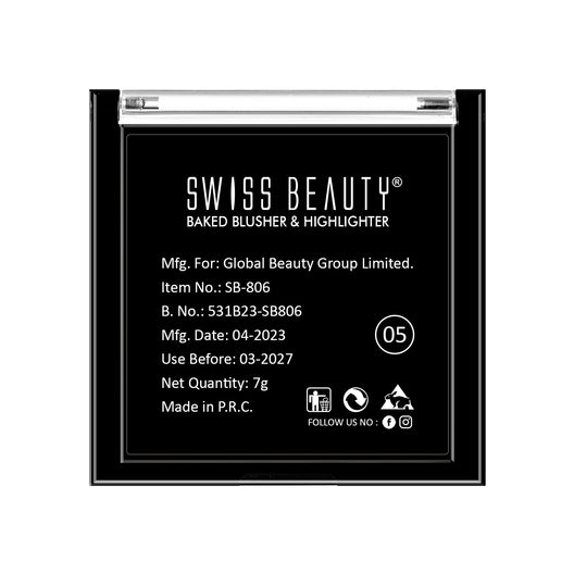 Swiss Beauty 2-in 1- Baked Blusher & Highlighter 05|7 gms|MRP 399