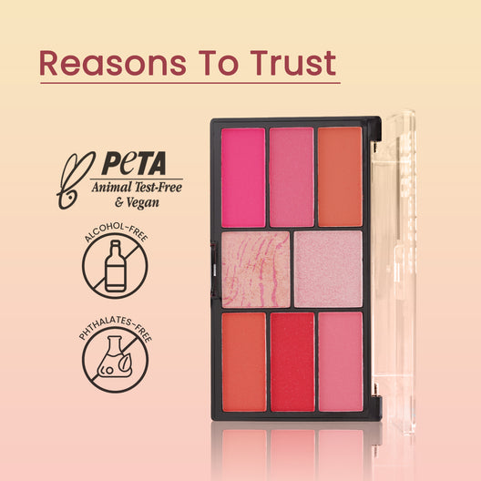Swiss Beauty Pro Blush & Highlighter Palette 02|18 gms|MRP 549