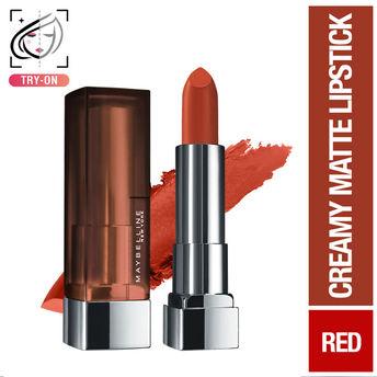 Maybelline Creamy Matte Lipstick � 674 Madison Red|3.9 gms|MRP 329