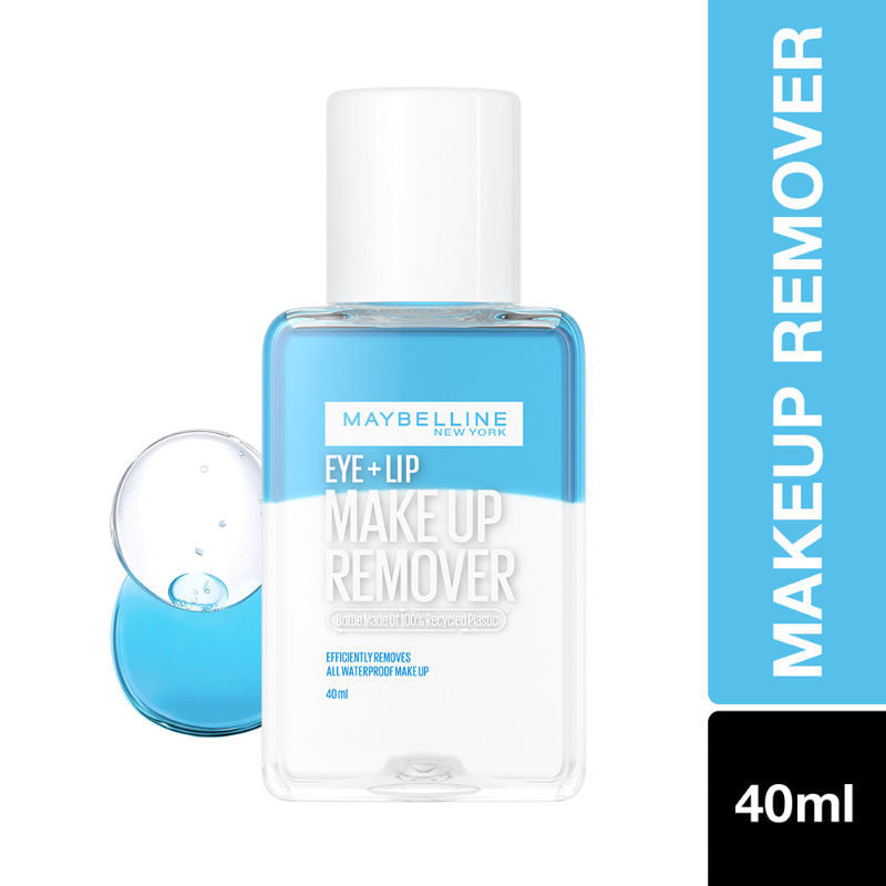 Maybelline New York Bi-Phase Eye & Lip Makeup Remover|40 ml|MRP 150