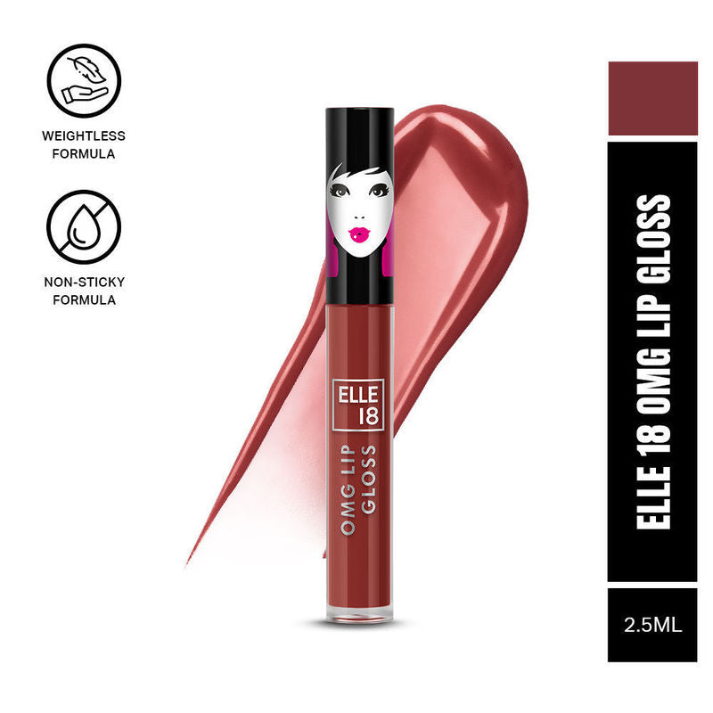 Lakm? Elle 18 OMG Non sticky Tinted Lip Gloss - Brownie Babe|2.5 ml|MRP 175