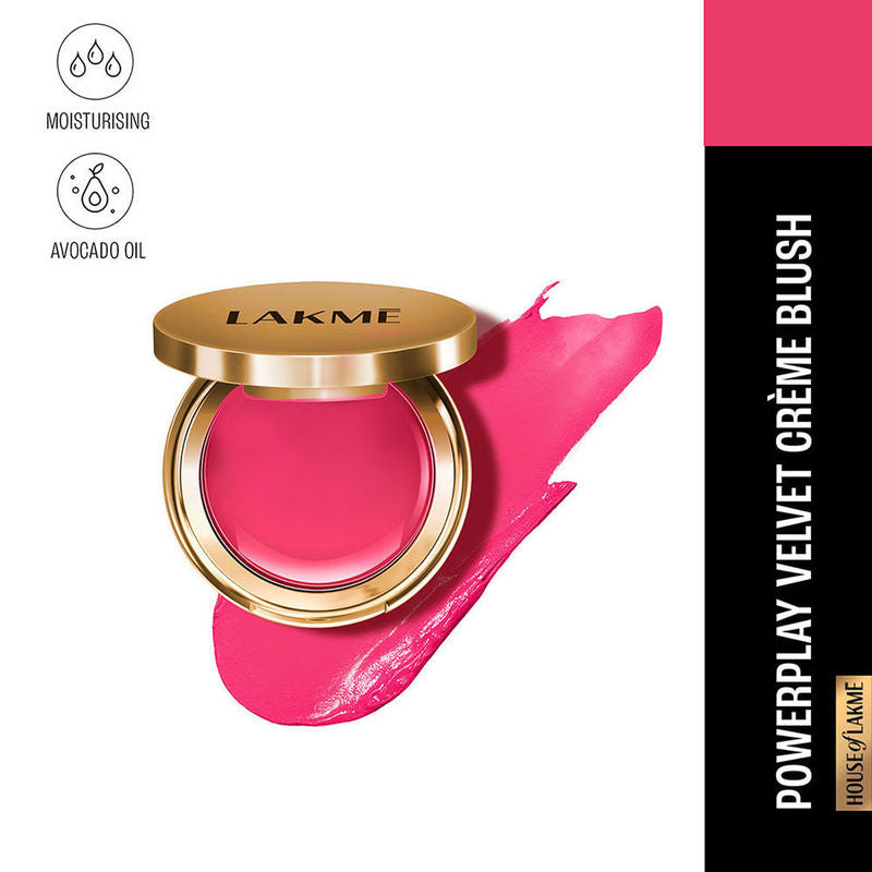 Lakm? 9 to 5 Powerplay Velvet Cr�me Blush - Pink Rose|9 gms|MRP 650