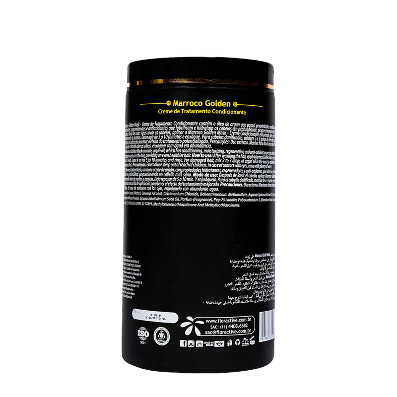 Floractive Marroco Golden Hair Mask l Deep Repair & Shine Treatment For Smooth Hair Care 1kg