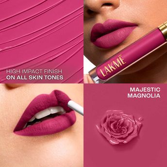 Lakm? Rouge Bloom Matte Liquid Lipstick � Majestic Magnolia 202|3.5 ml|MRP 1199