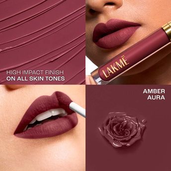 Lakm? Rouge Bloom Matte Liquid Lipstick � Amber Aura 306|3.5 ml|MRP 1199