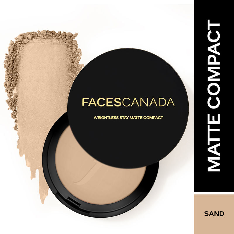 Faces Canada Weightless Stay Matte Compact With SPF 20 � Sand 04|9 gms|MRP 225