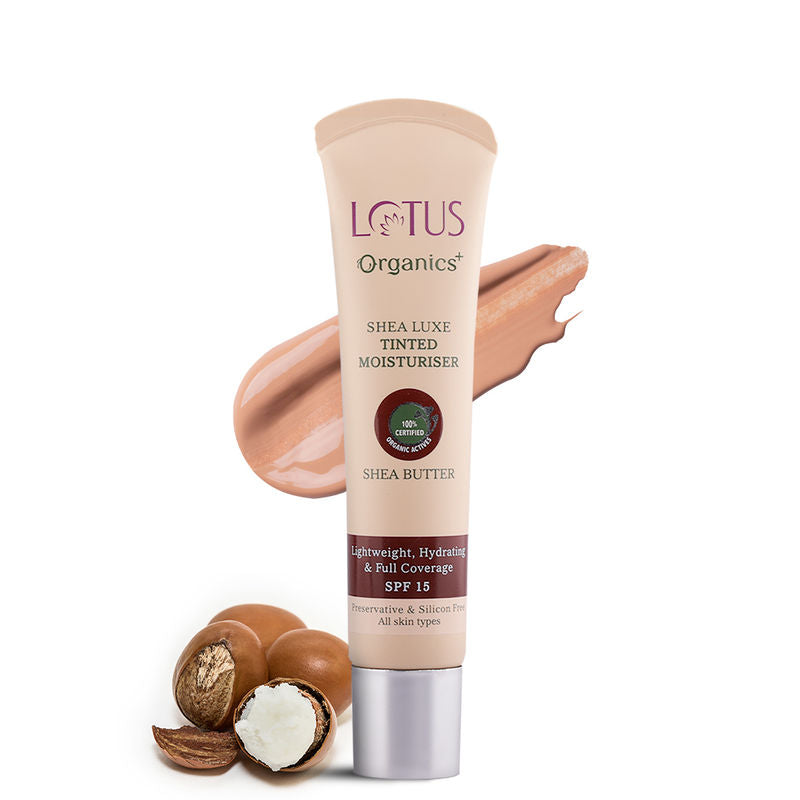 Lotus Organics Shea Luxe Tinted Moisturizer with SPF 15 - M3 Dark|40 gms|MRP 485