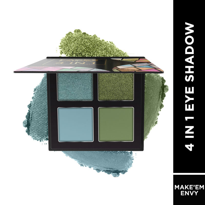 Faces Canada 4 In 1 Eyeshadow Palette � Make�em Envy 05|4.8 gms|MRP 399