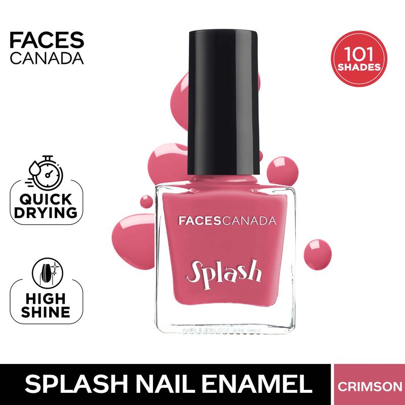 Faces Canada Splash Nail Enamel � 106 Crimson|8 ml|MRP 129
