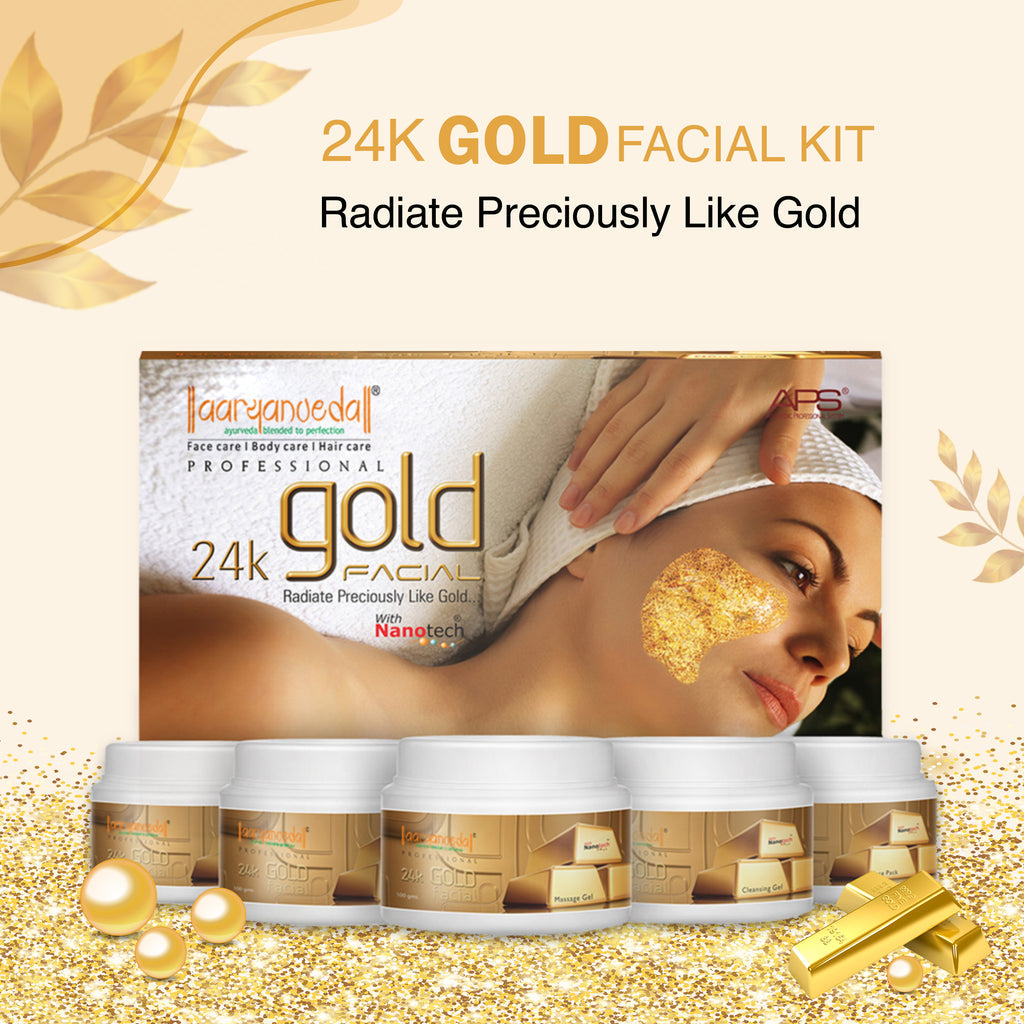 Aaryanveda Aps Gold Facial Kit For Deep Moisturization |510 gms|MRP 2900