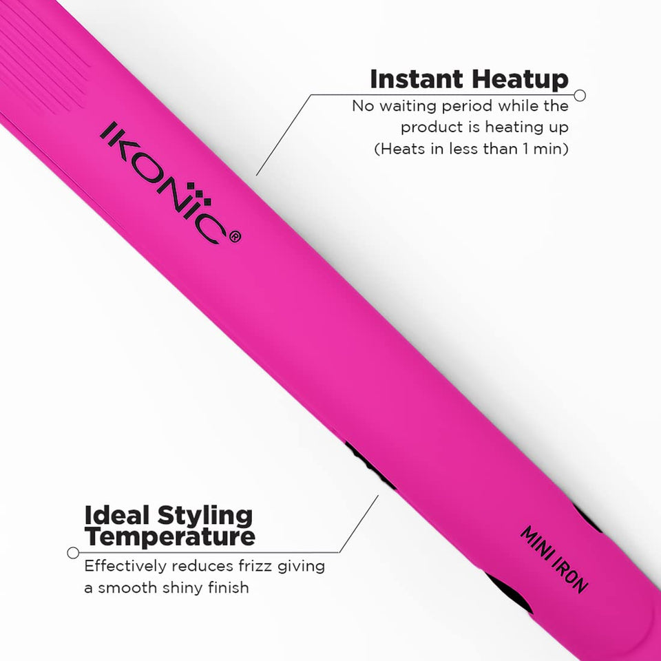 Ikonic Professional Mini Hair Straightener - Pink|MRP 1875