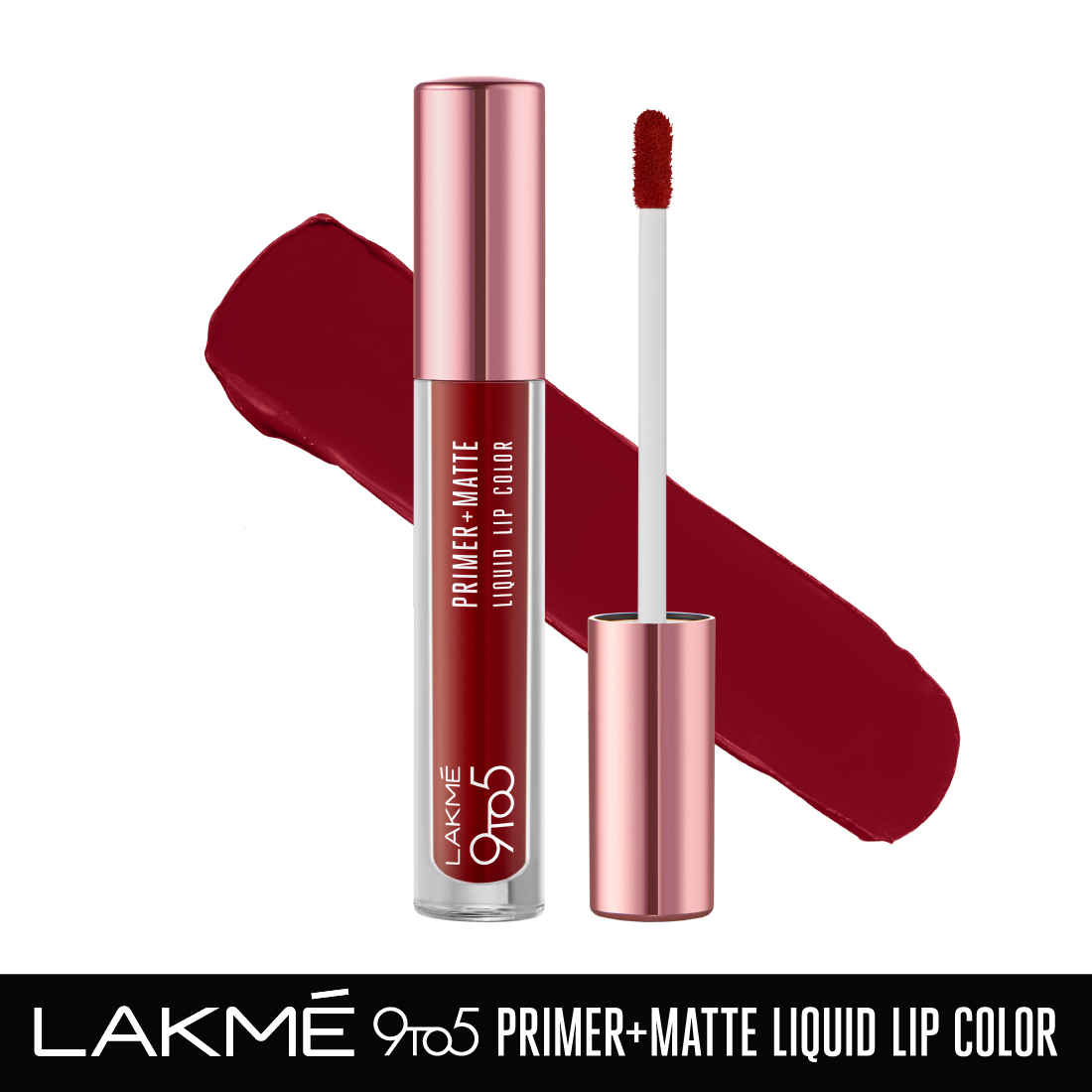 Lakme Powerplay Priming Matte Liquid Lipstick � MR4 Deep Maroon|4.2 ml|MRP 499