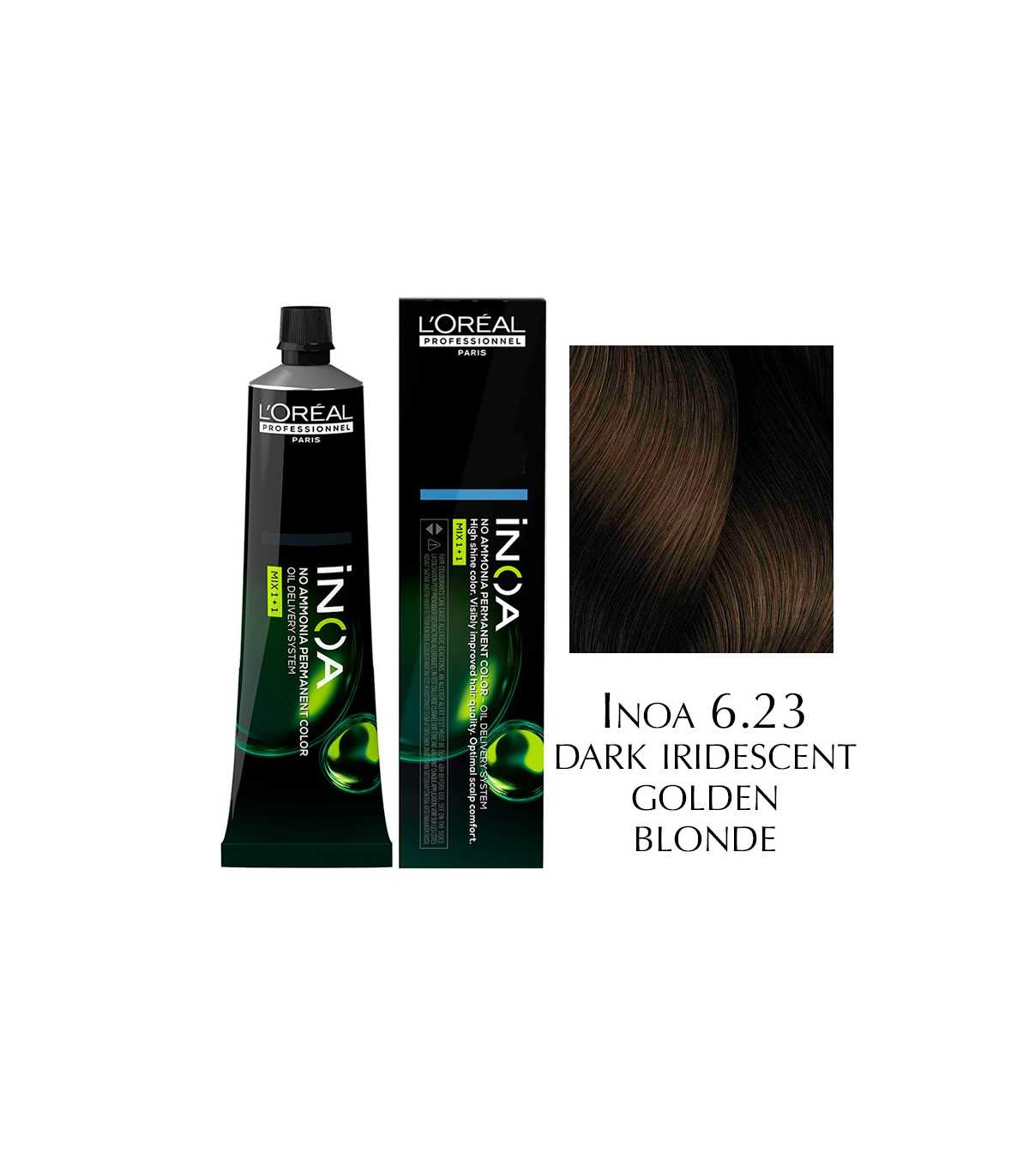 L'Oreal Professionnel Paris Inoa 6.23 Ammonia-Free Hair Colour(Dark Iridescent Golden Blonde)|60 gms|MRP 565