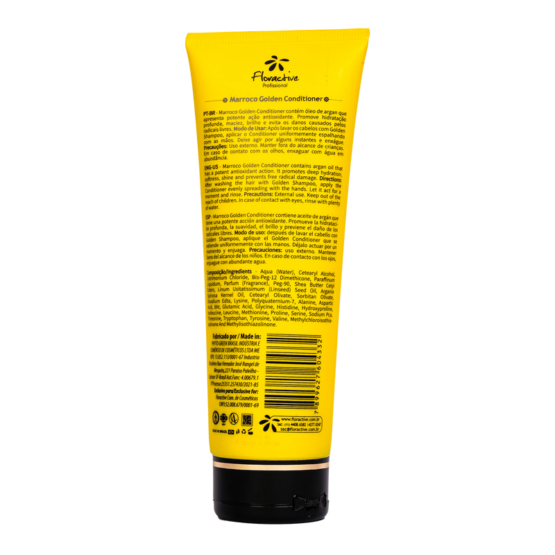 Floractive Marroco Golden Conditioner 250 ml | Moroccan Nourishing & Frizz Control Conditioner