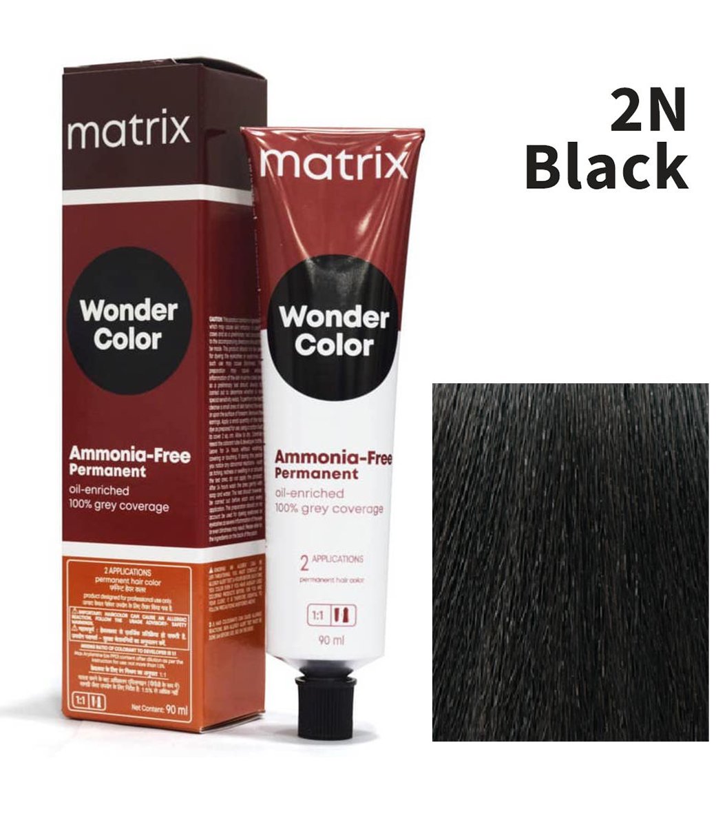 Matrix Wonder Color Ammonia Free 2N (Black)|90 ml|MRP 415