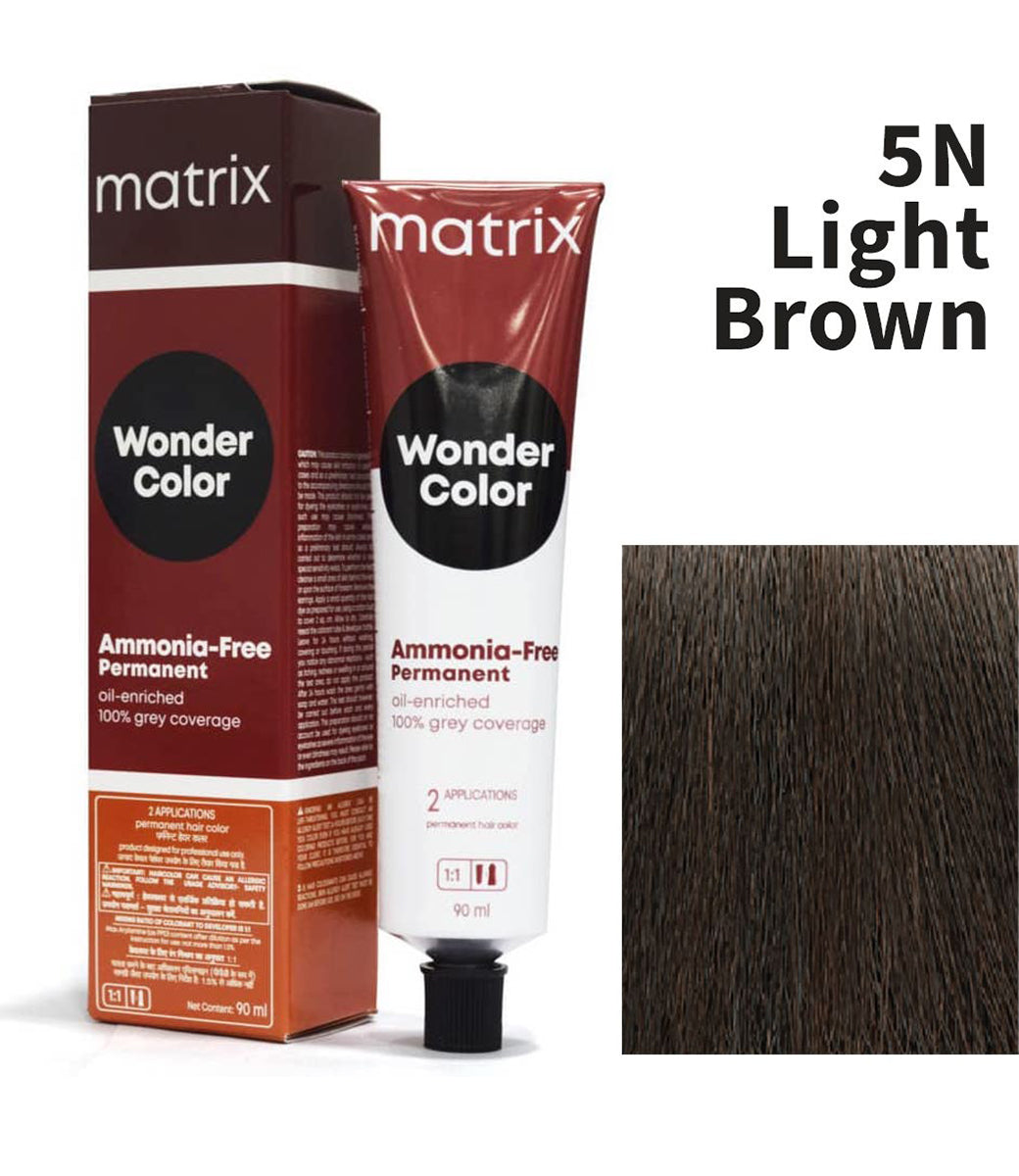 Matrix Wonder Color Ammonia Free 5N (Light Brown)|90 ml|MRP 415