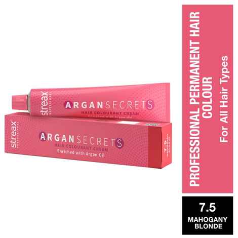 Streax Professional Argan Secrets - Mahogany Blonde 7.5|60 gms|MRP 220