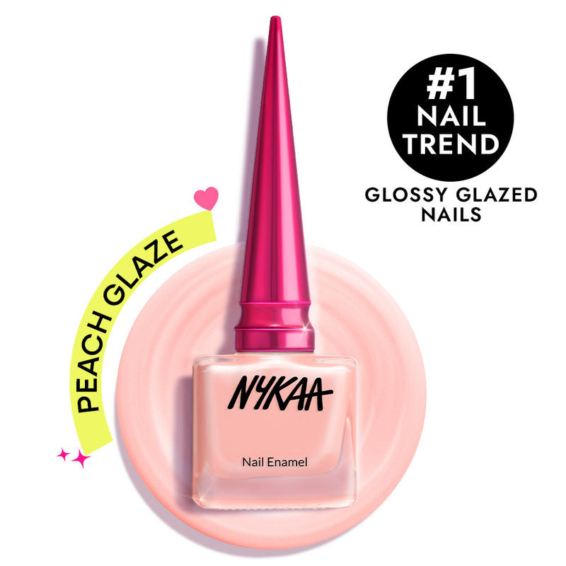 Nykaa Glazed Nail Enamel - Peach Glaze 488|9 ml|MRP 249