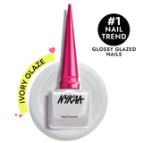 Nykaa Glazed Nail Enamel - Ivory Glaze 489|9 ml|MRP 249
