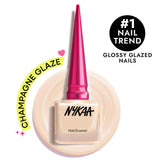 Nykaa Glazed Nail Enamel - Champagne Glaze 490|9 ml|MRP 249