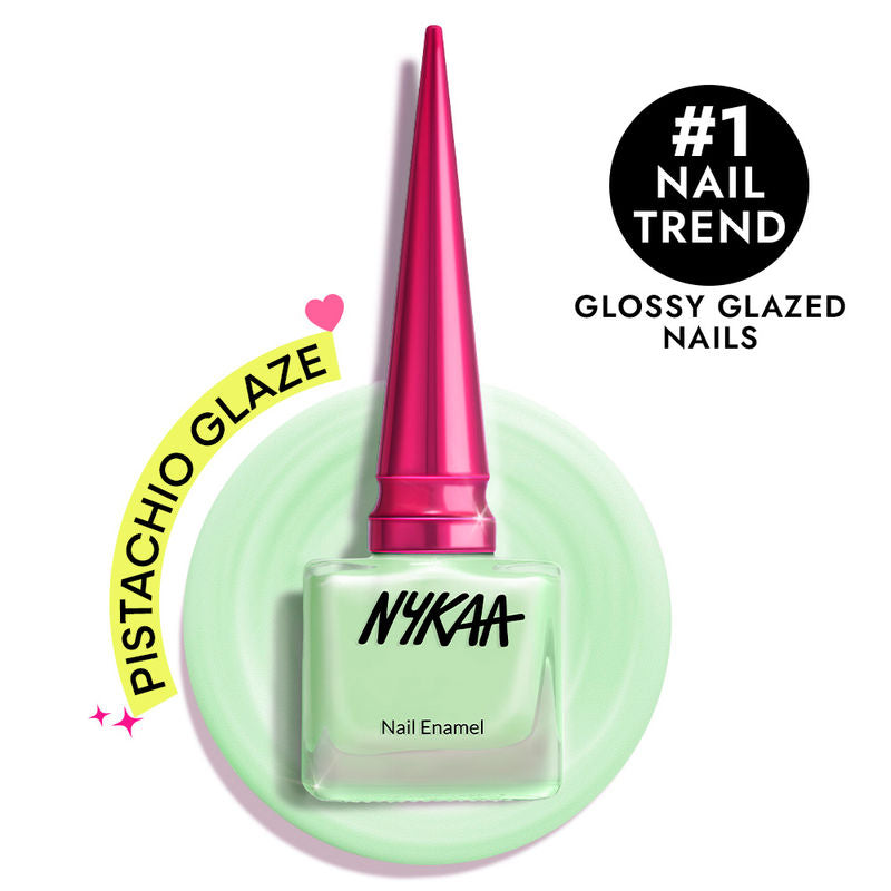 Nykaa Glazed Nail Enamel - Pistachio Glaze 493|9 ml|MRP 249