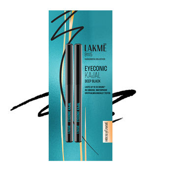 Lakm? Eyeconic Kajal Deep Black - Pack of 2|0.35 gms|MRP 420