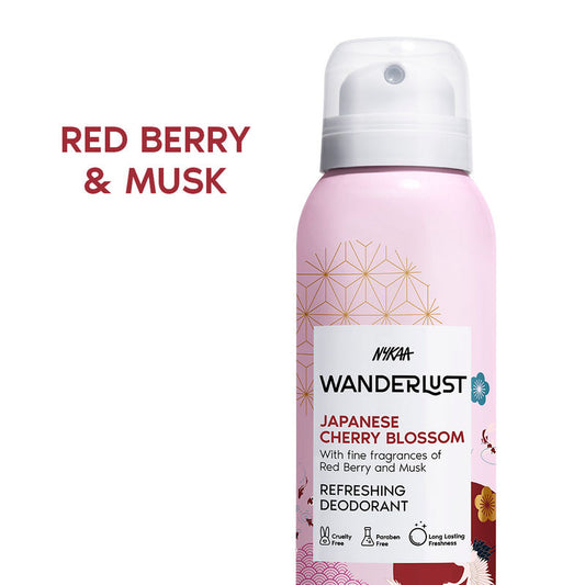 Nykaa Wanderlust Japanese Cherry Blossom Deodorant Spray for Women|150 ml|MRP 279