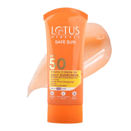 Lotus Herbals Safe Sun Vitamin-C Matte Gel Daily Sunscreen, lightweight gel sunscreen, matte finish