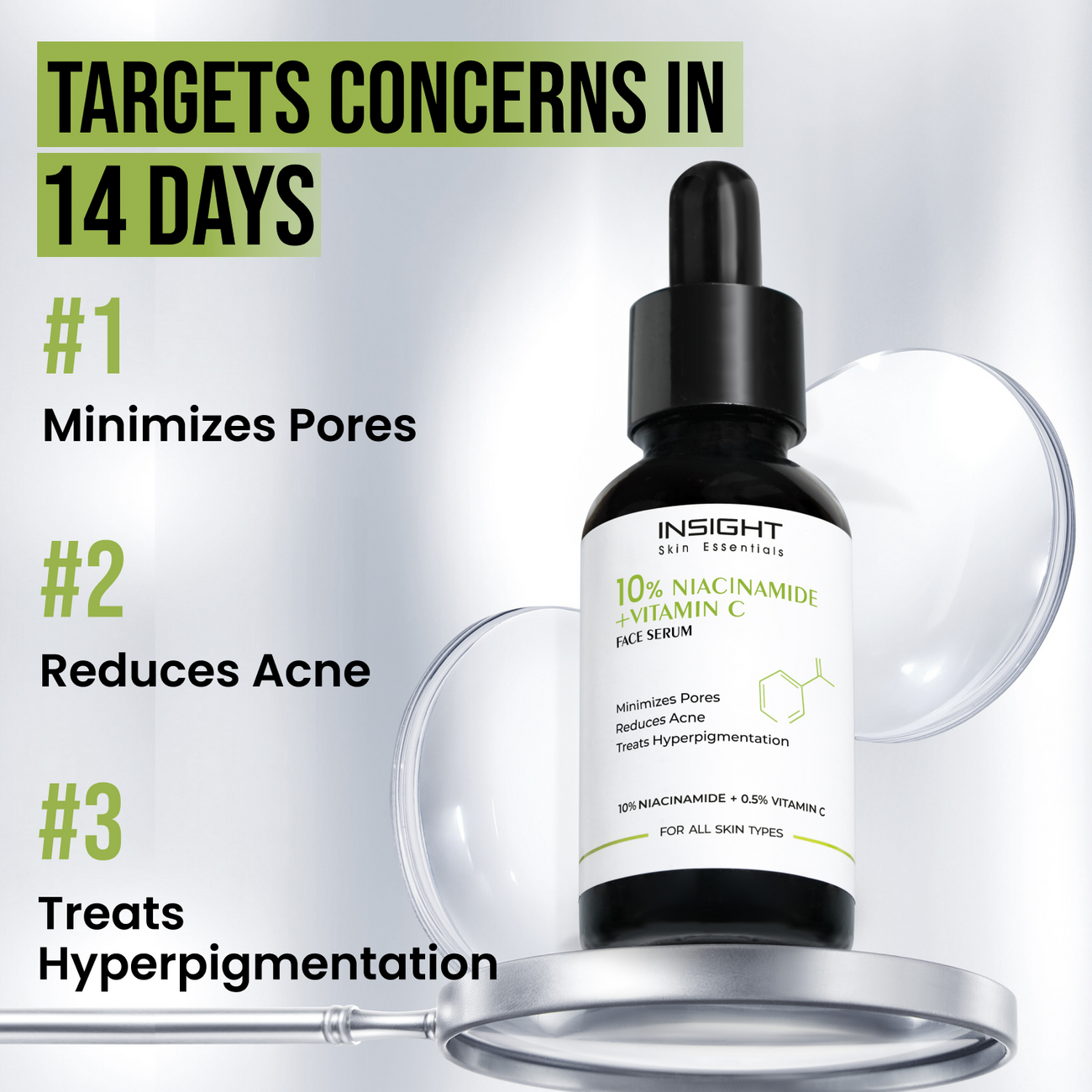 Insight 10% Niacinamide Vitamin C Face Serum|30 ml|MRP 299