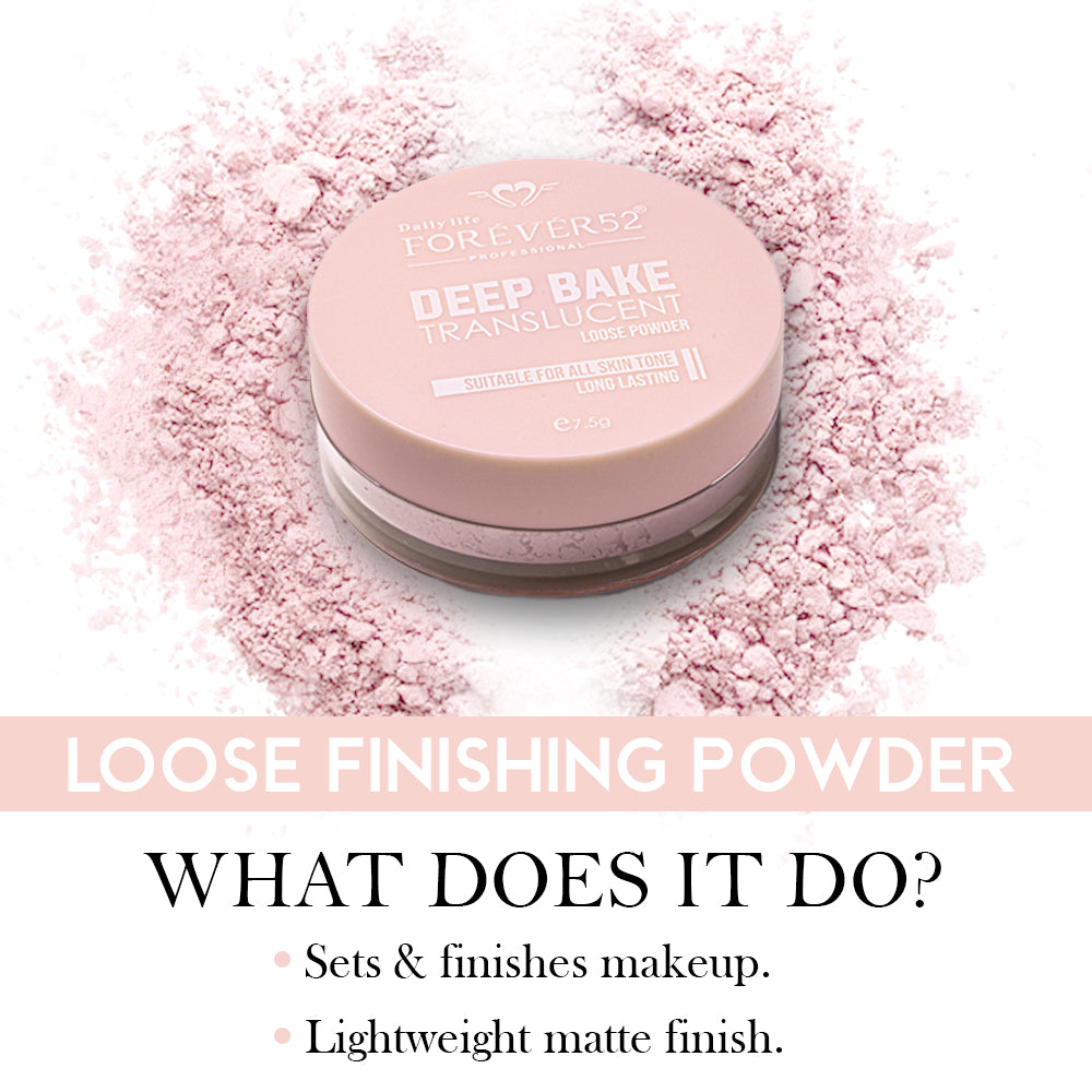Daily Life Forever52 Deep Bake Translucent Matte Loose Powder Cherry Blossom- GLM007|7.5 gms|MRP 699