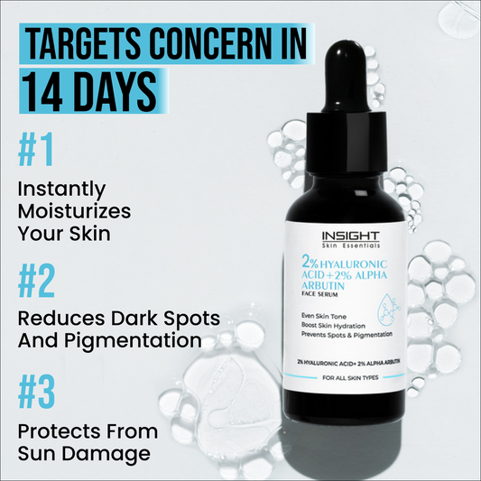 Insight 2% Hyaluronic Acid+2% Alpha Arbutin Face Serum|30 ml|MRP 349