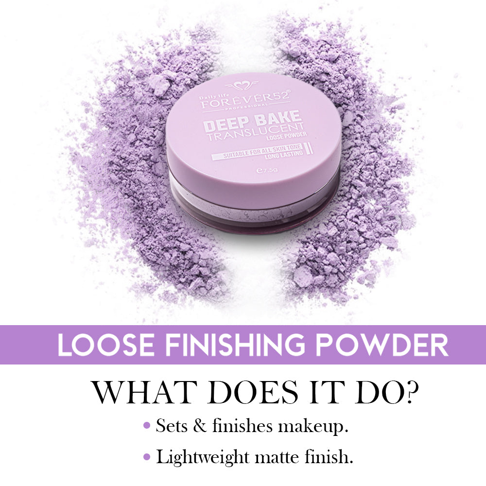 Daily Life Forever52 Deep Bake Translucent Matte Loose Powder Purple Viola- GLM008|7.5 gms|MRP 699