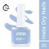 Nykaa Insta Dry Fast Drying Nail Enamel Polish Sky Share 354 - Light Blue|9 ml|MRP 229