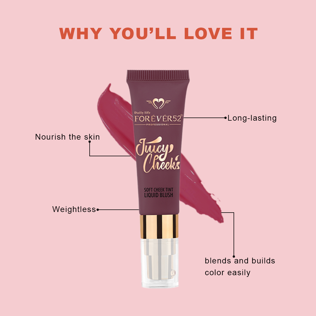 Daily Life Forever52 Juicy Cheeks Soft Cheek Liquid Blush Rosewood-JCB006|10 ml|MRP 699