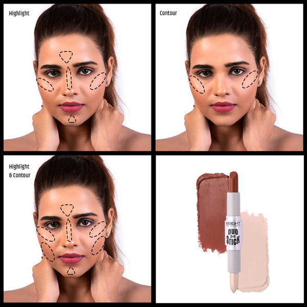 Insight Duo Stick Conceal Contour + Highlighter 02 Coffee|8.5 gms|MRP 245