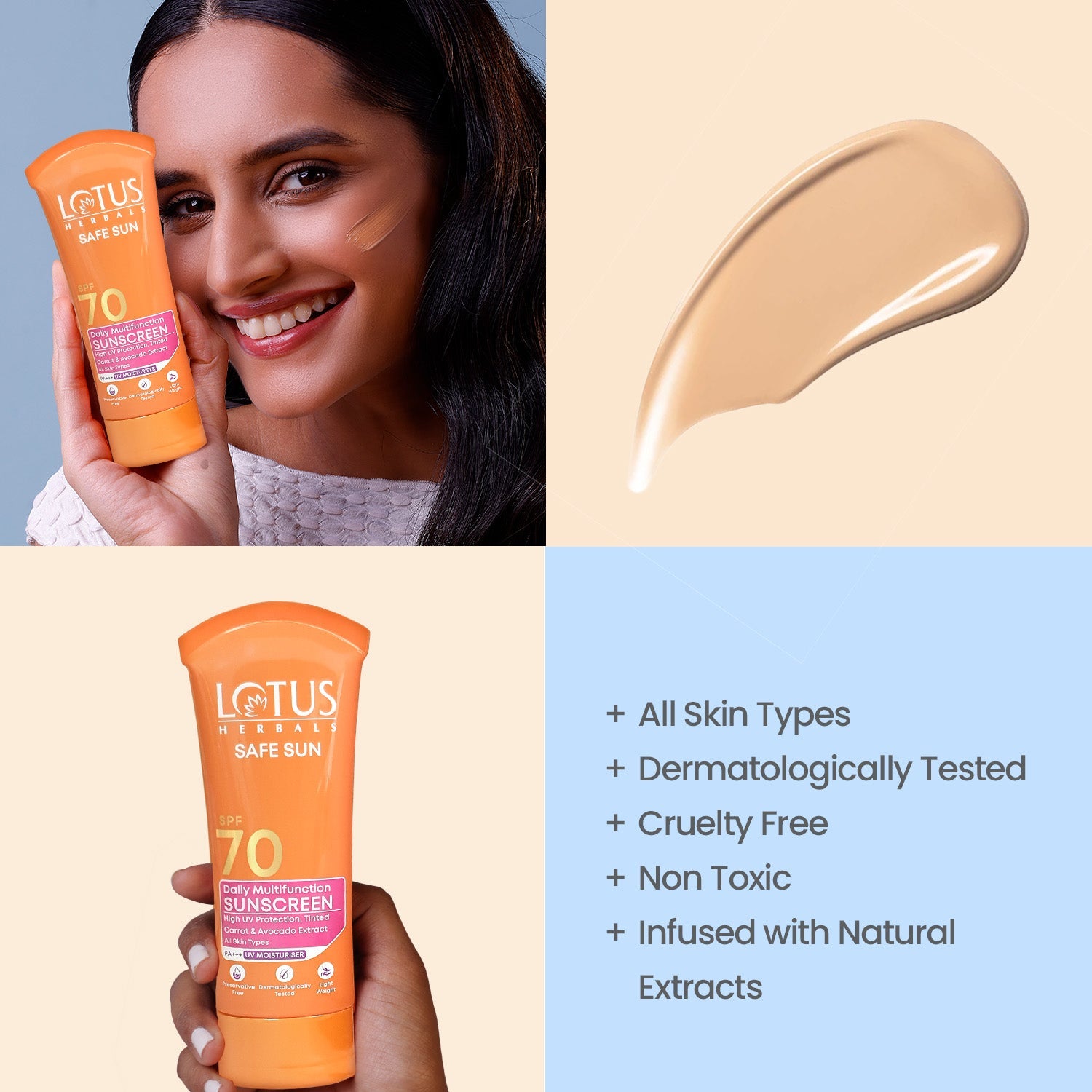Lotus Herbals Safe Sun Daily Multi-Function Sunscreen, sunscreen, SPF 70 PA+++