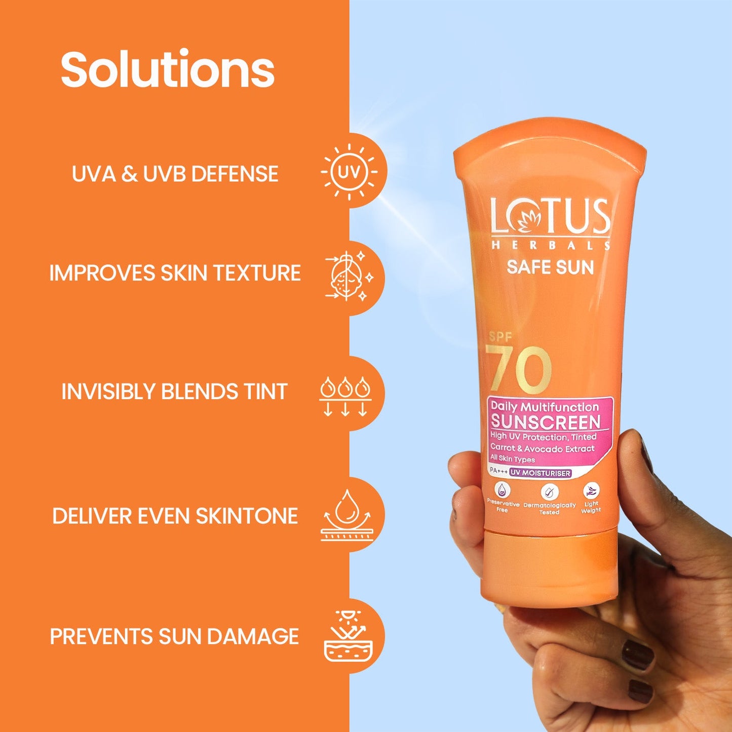 Lotus Herbals Safe Sun Daily Multi-Function Sunscreen, sunscreen, SPF 70 PA+++