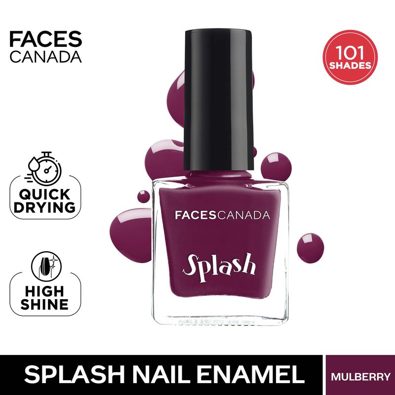 Faces Canada Splash Nail Enamel � 134 Mulberry|8 ml|MRP 129