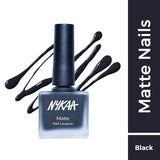 Nykaa Matte Nail Lacquer - Black Sesame Pudding 09|9 ml|MRP 229