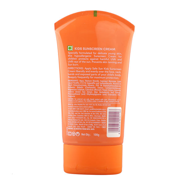 Lotus Herbals Safe Sun Kids Sunscreen Cream SPF 25|100 gms|MRP 430