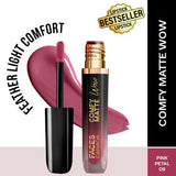 Faces Canada Comfy Matte Wow Liquid Lipstick - Pink Petal 09|3.8 ml|MRP 299