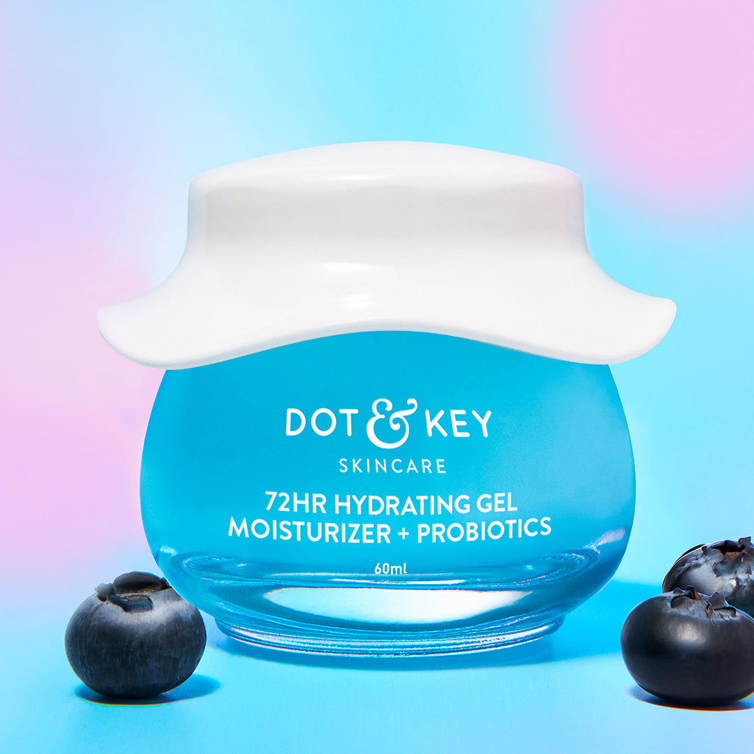 Dot & Key 72HR Hydrating Gel, long lasting hydration care, probiotic infused moisturizer, lightweight gel cream