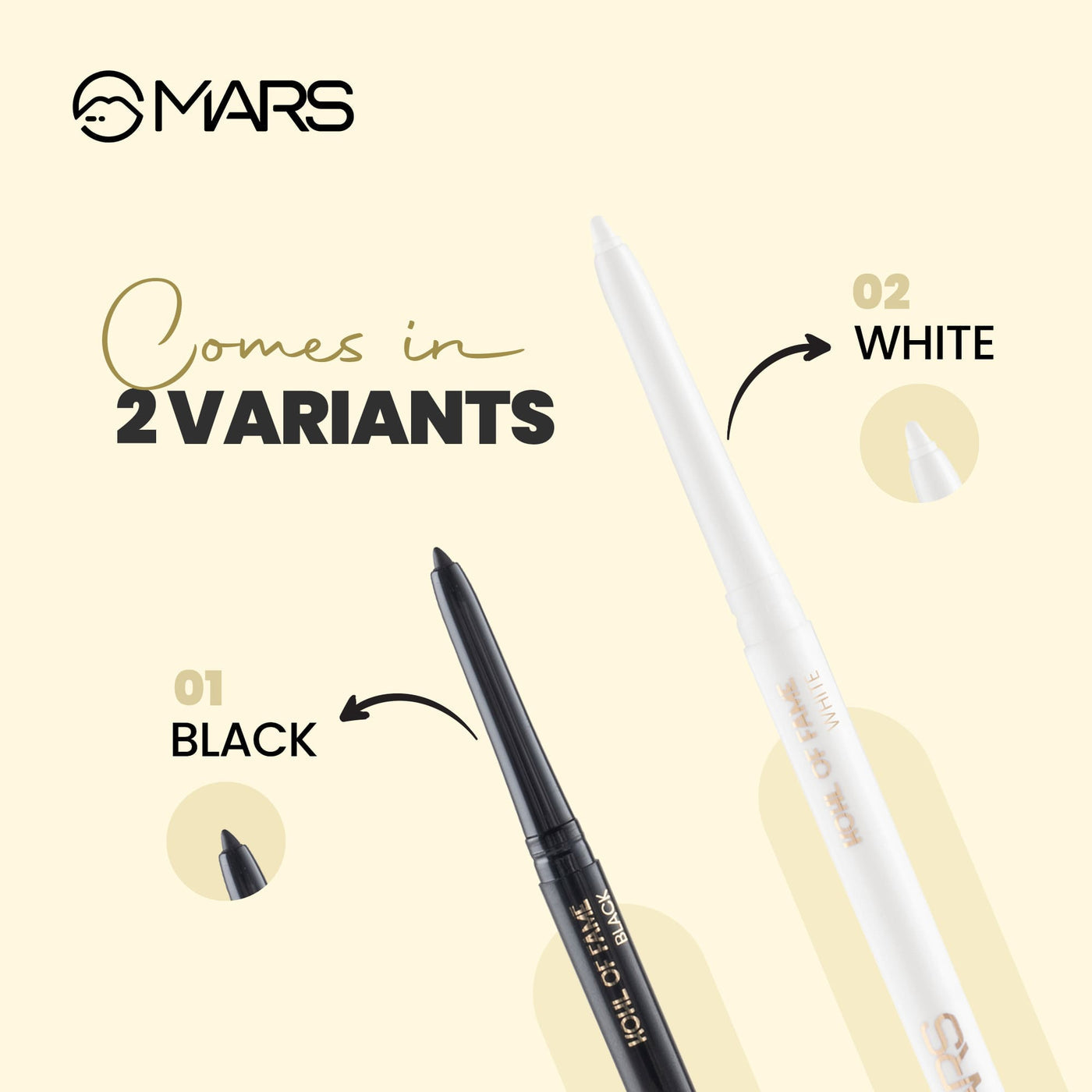 Mars Kohl of Fame Kajal | 12hrs Stay White|0.35 gms|MRP 149