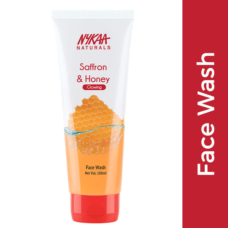 Nykaa Naturals Saffron & Honey Face Wash For Glowing & Brightening Skin - For All Skin Types|100 ml|MRP 159