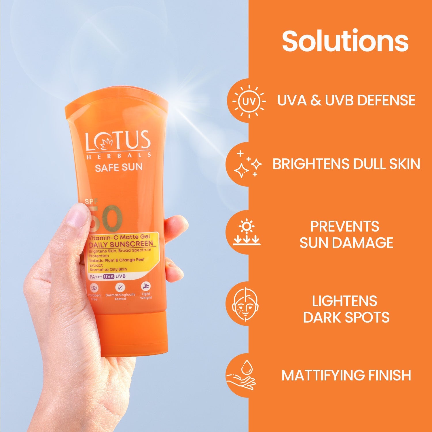 Lotus Herbals Safe Sun Vitamin-C Matte Gel Daily Sunscreen, lightweight gel sunscreen, matte finish