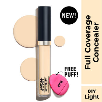 Nykaa Matte To Last Full Coverage Liquid Concealer - 01Y Light|4.5 gms|MRP 649