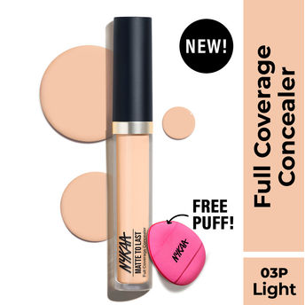 Nykaa Matte To Last Full Coverage Liquid Concealer - 03P Light|4.5 gms|MRP 649