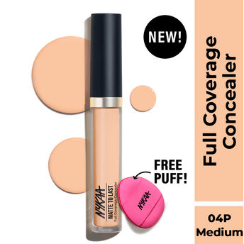 Nykaa Matte To Last Full Coverage Liquid Concealer - 04P Medium|4.5 gms|MRP 649