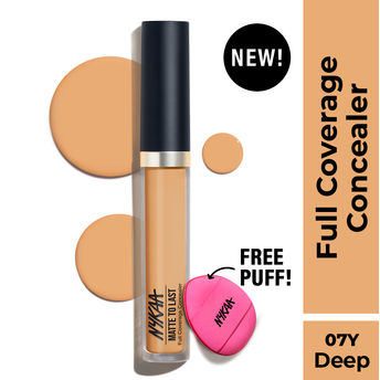 Nykaa Matte To Last Full Coverage Liquid Concealer 07Y Deep|4.5 gms|MRP 649